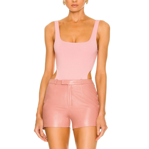 Zeynep Arcay Pink Viscose Cutout Knit Bodysuit Size 0 - Picture 1 of 4